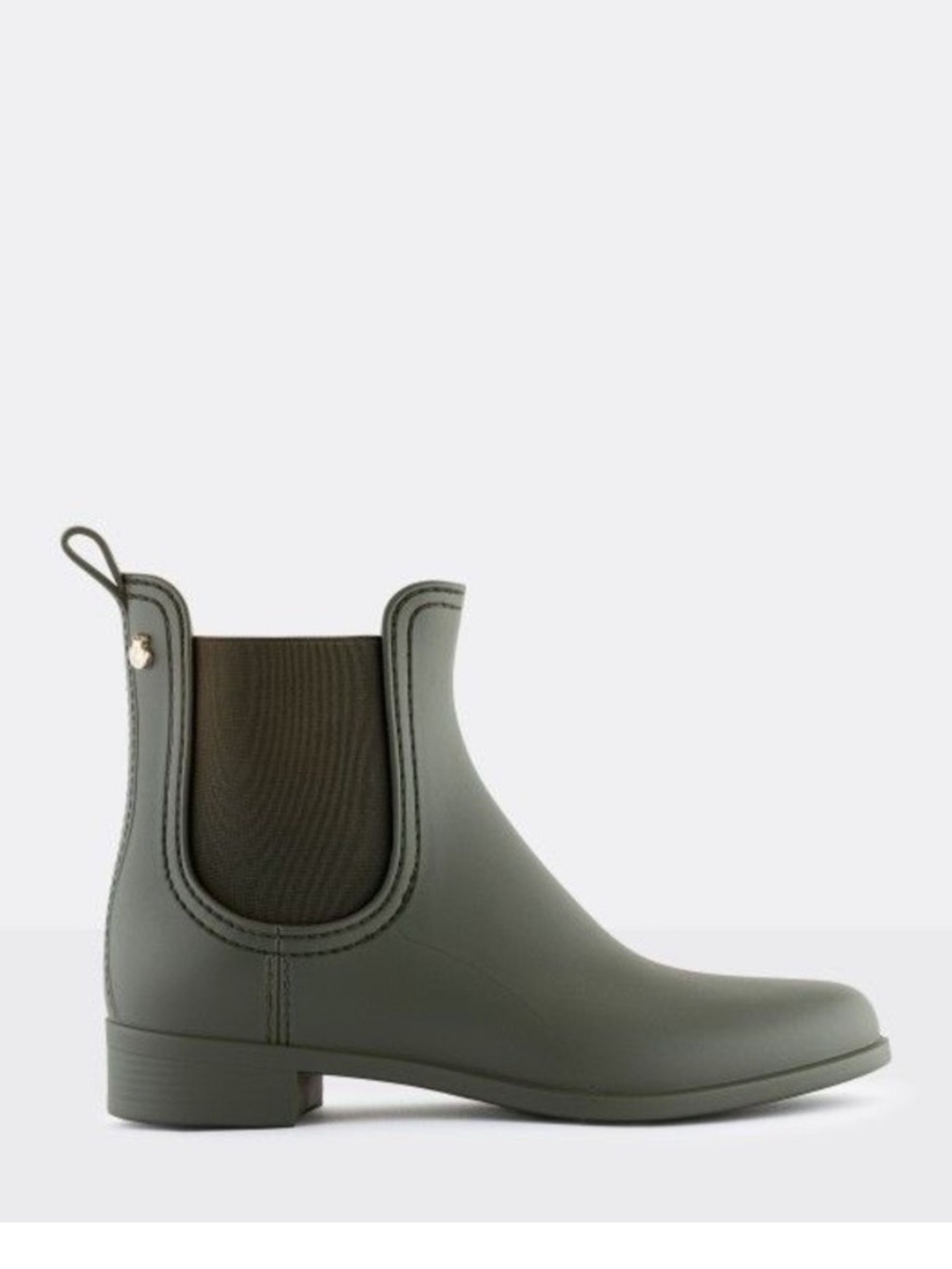 Olive Green Chelsea Rain Ankle Booties